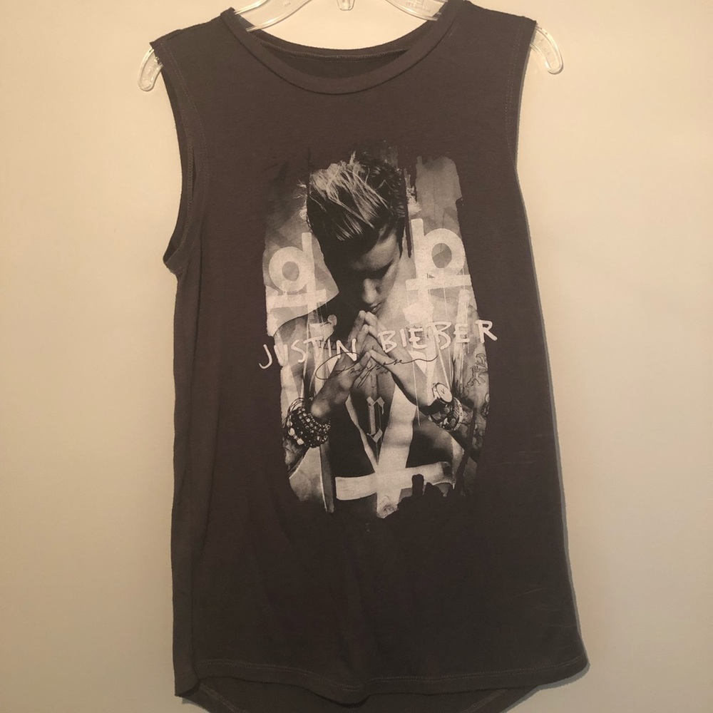 Gray Justin Bieber Purpose Tour Tank Top